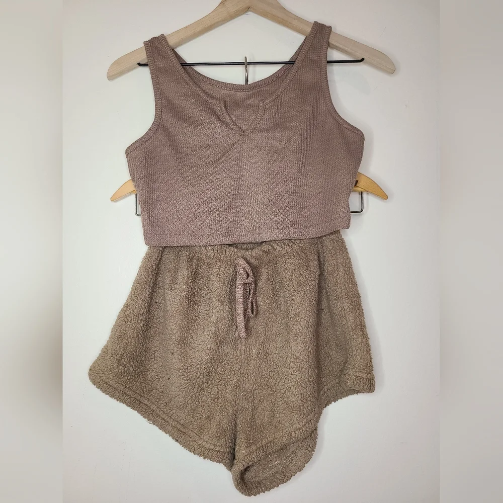 brown loungewear matching set